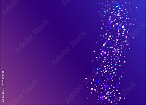 Rainbow Burst. Laser Pattern. Falling Poster. Festive Serpentine. Neon Tinsel. Digital Banner. 3d Surprise Cristals. Blue Light Paper. Pink Rainbow Burst