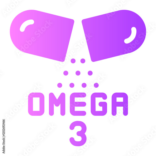 omega 3 gradient icon
