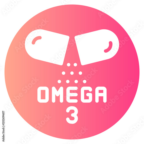 omega 3 gradient icon