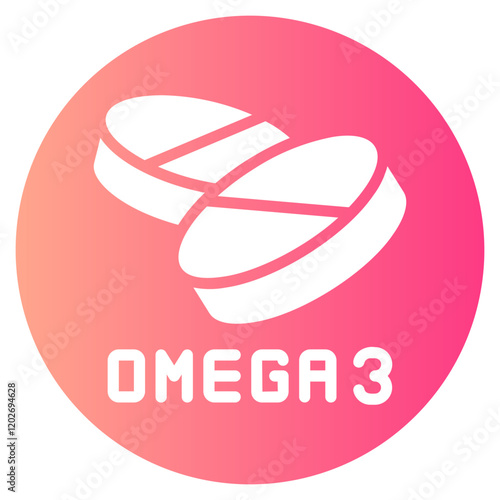 omega 3 gradient icon