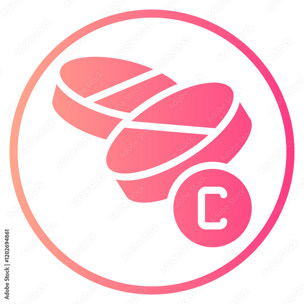 Obraz premium vitamin c gradient icon