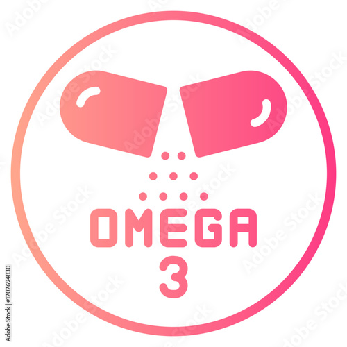 omega 3 gradient icon
