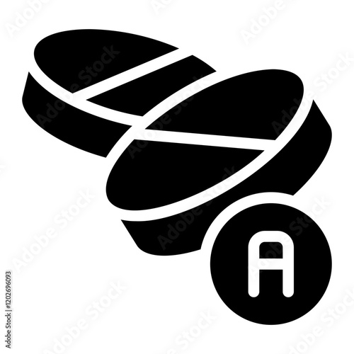 vitamin a glyph icon