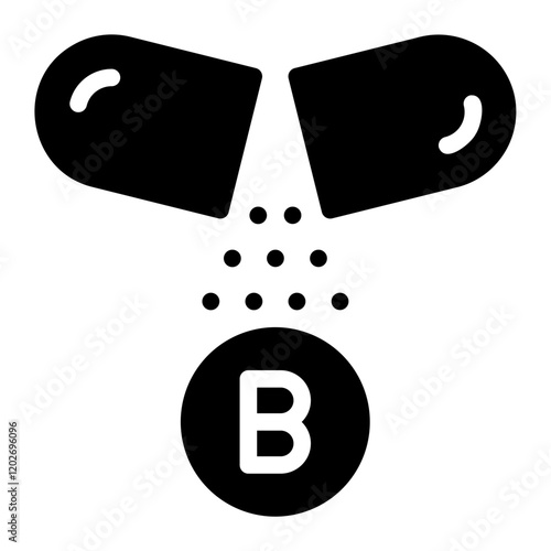vitamin b glyph icon