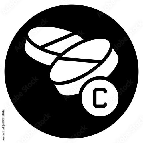 vitamin c glyph icon