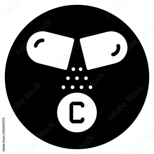vitamin c glyph icon