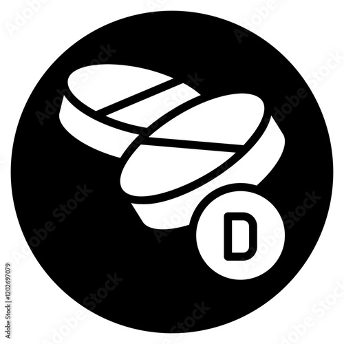 vitamin d glyph icon