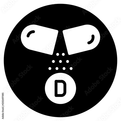 vitamin d glyph icon