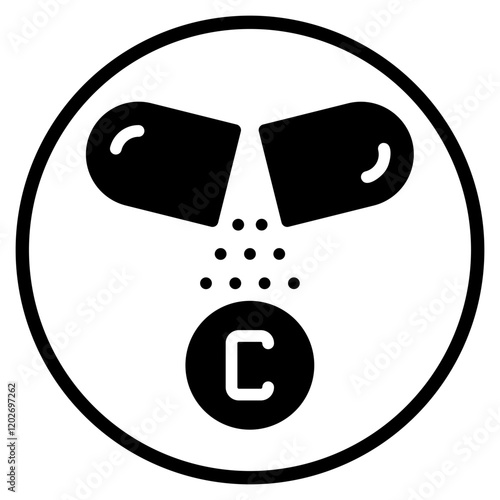 vitamin c glyph icon