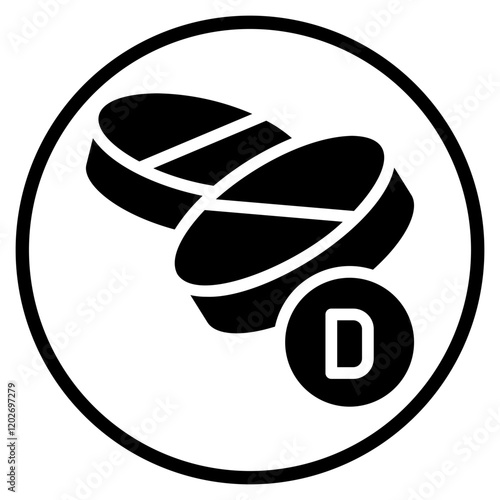 vitamin d glyph icon