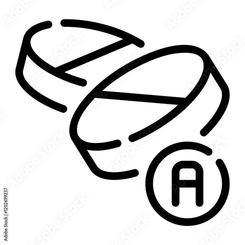 vitamin a line icon