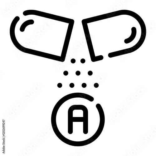 vitamin a line icon