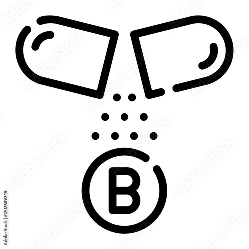 vitamin b line icon