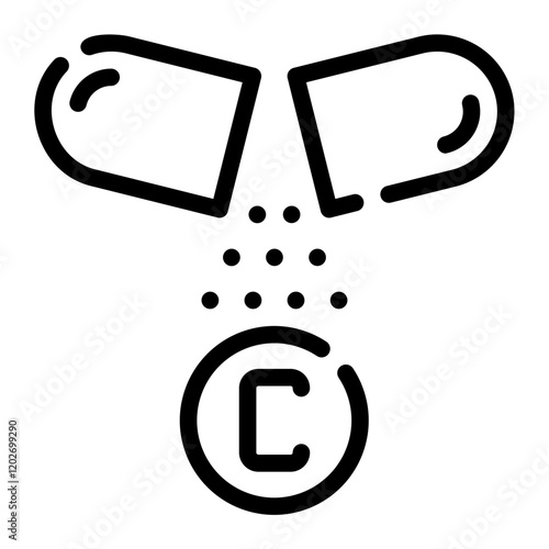 vitamin c line icon