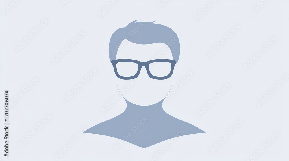 Closeup portrait of a man wearing spectacles with an intense gaze Closeup portrait of a man wearing spectacles with an intense gaze