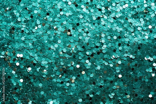 Abstract aquamarine glitter lights background photo