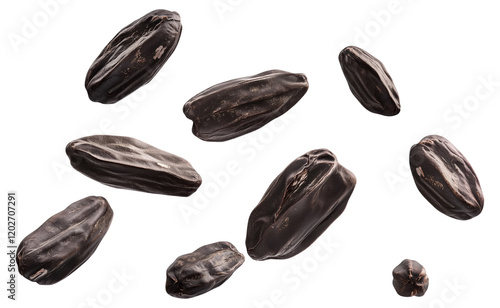 Tonka Beans Isolated on Transparent Background with Organic Realism