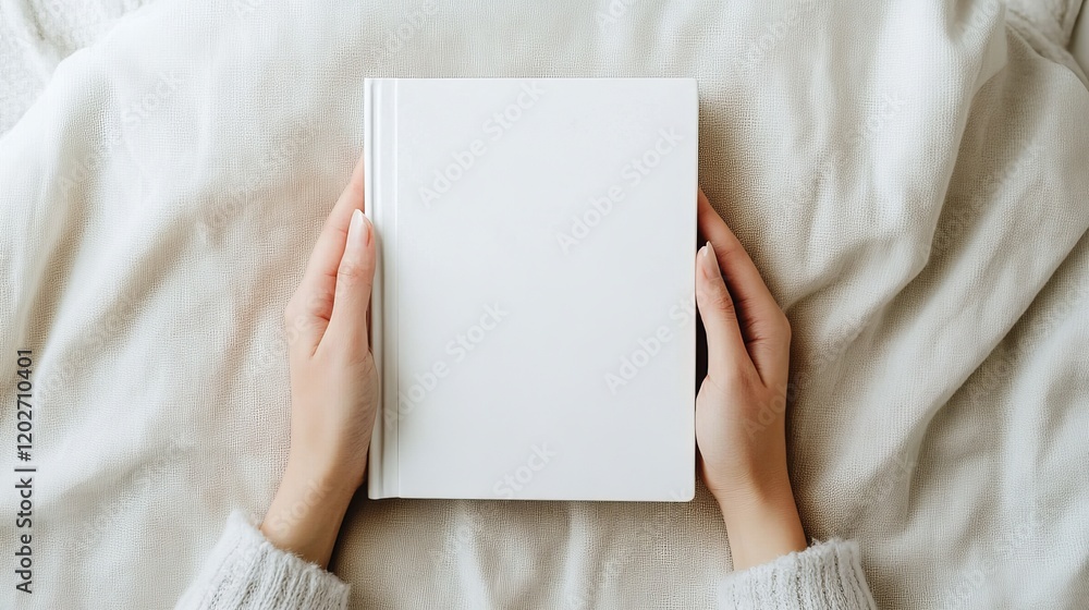Naklejka premium A mockup scene featuring a mysterious book held against a luminous backdrop.