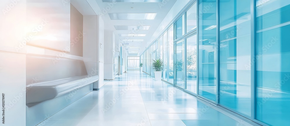 Fototapeta premium Unique Visuals of a Hospital Passageway