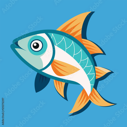 Very nice fish in vector illustration