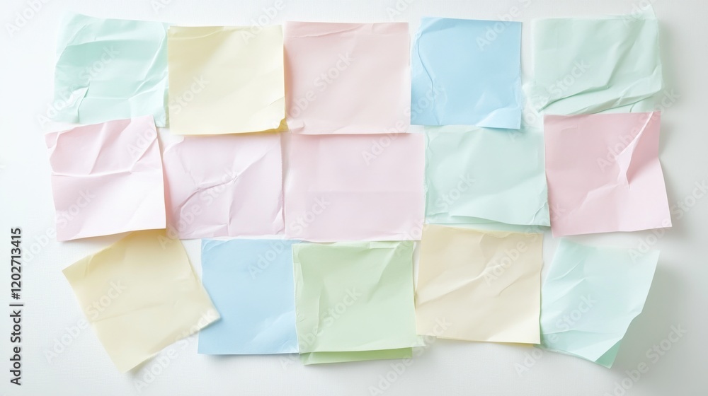Obraz premium A wall covered in colorful sticky notes