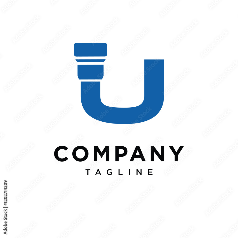 Letter U Gutters Logo Icon Vector Letter U Gutters Logo Icon Vector