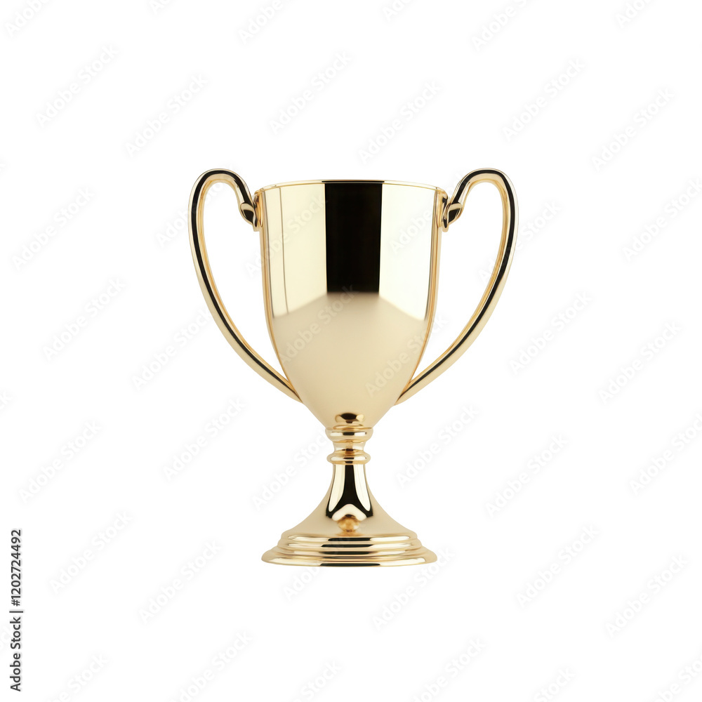 Golden trophy on transparent background Golden trophy on transparent background