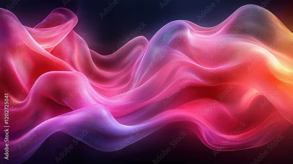 Obraz premium Abstract flowing waves of vibrant colors creating a dynamic visual experience.