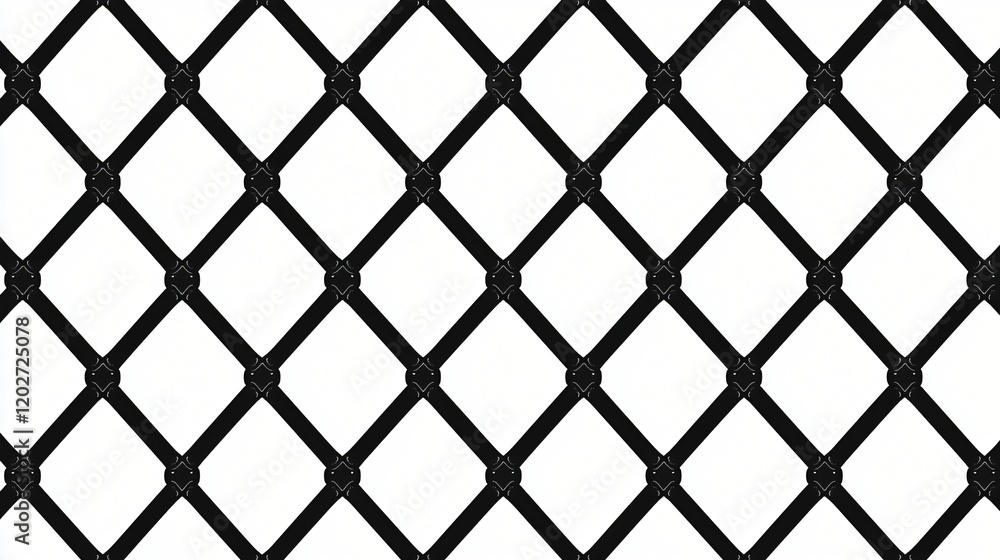 Fototapeta premium Elegant Black and White Diamond Lattice Pattern Design