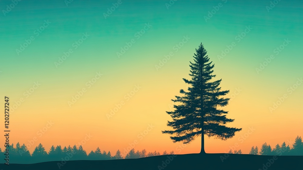 deep cyan, golden amber, and ivory gradient background featuring a minimalist pine tree design, abstract style is perfect for banners, posters, presentations, smooth gradient tones, natural, elegant deep cyan, golden amber, and ivory gradient background featuring a minimalist pine tree design, abstract style is perfect for banners, posters, presentations, smooth gradient tones, natural, elegant