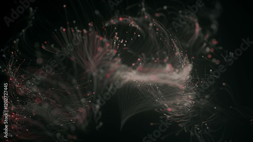 4k Abstract Particle Wave Lines Dots Background - Colors, Road, - Beautiful Glitter Loop stock video 4K stock video