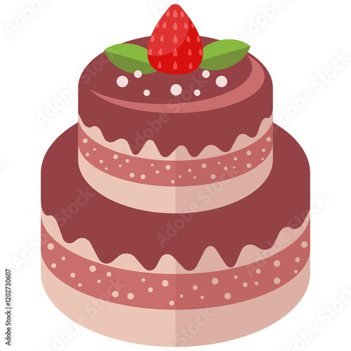 Cute cake vector