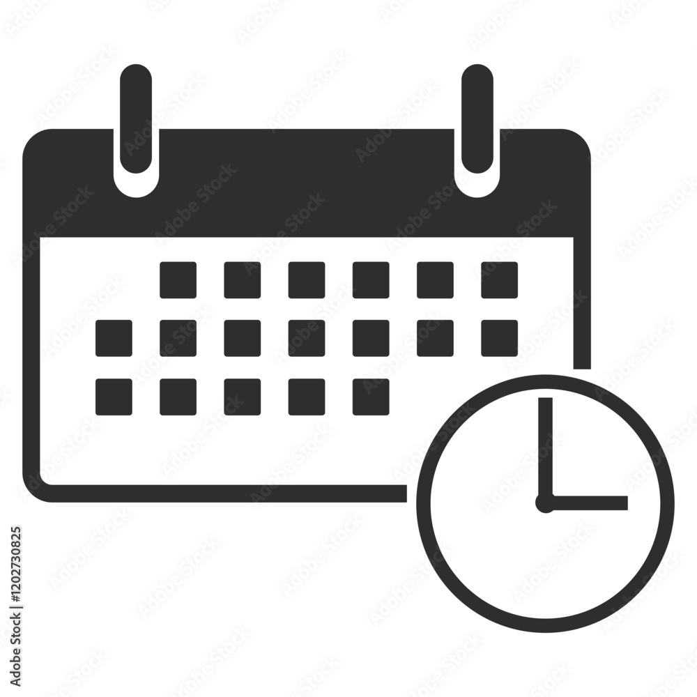 Alarm calendar vector icon Alarm calendar vector icon