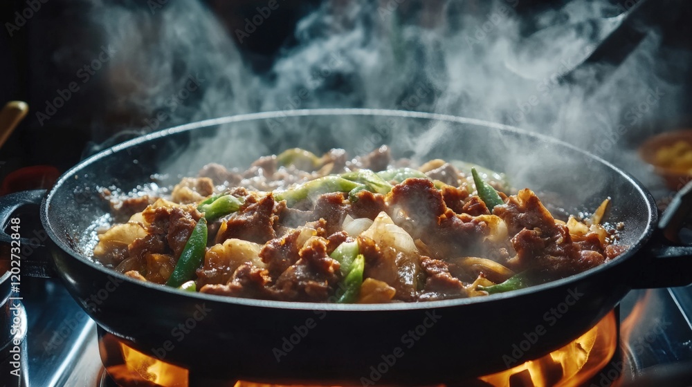 Hot sukiyaki on cooking pot Hot sukiyaki on cooking pot