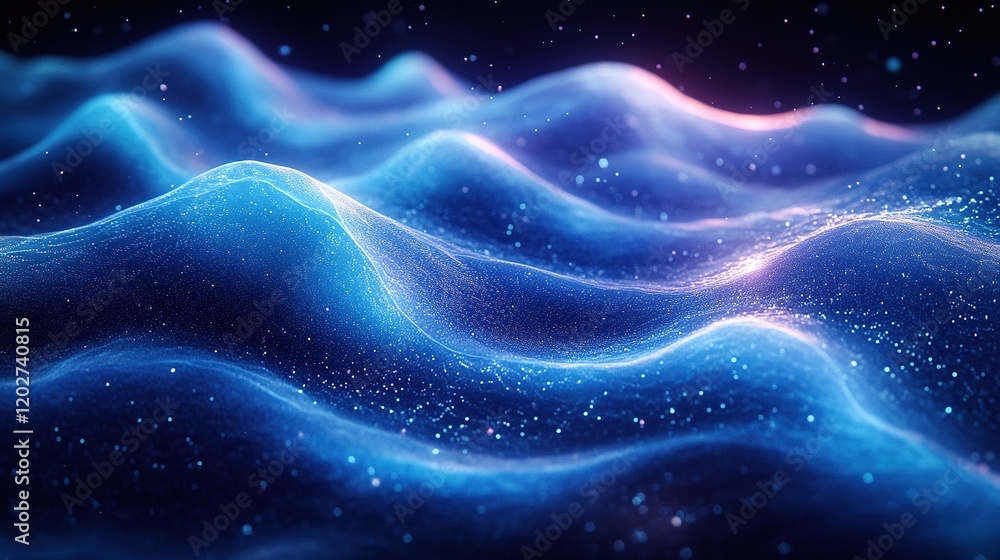 Obraz premium Abstract waves of light and color create a dreamy, ethereal atmosphere.