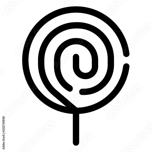 Lollipop Icon in Flat Style Suitable for Web, Apps, Presentation, or Printable Meanings