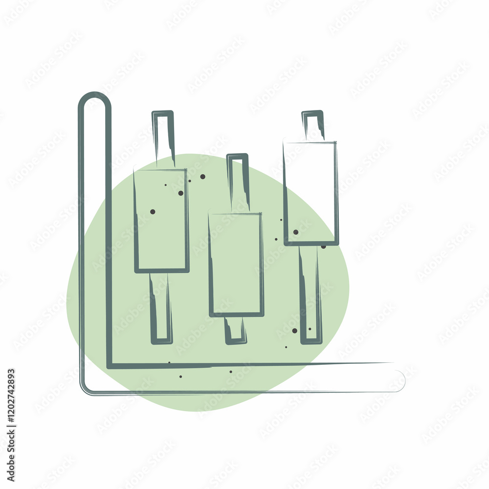 Icon Stock Invesment. related to Savings symbol. Color Spot Style. design editable Icon Stock Invesment. related to Savings symbol. Color Spot Style. design editable