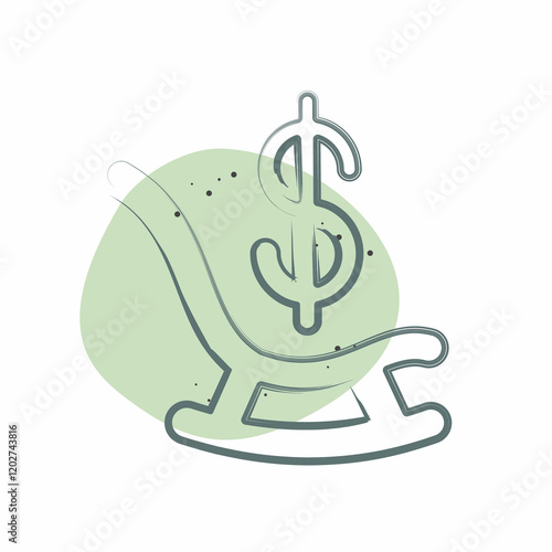 Icon Retirement Fund. related to Savings symbol. Color Spot Style. design editable