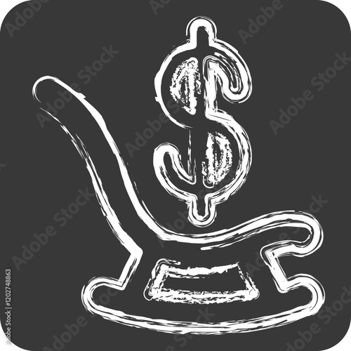 Icon Retirement Fund. related to Savings symbol. chalk Style. design editable