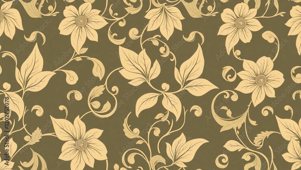 seamless floral pattern with leaves seamless floral pattern with leaves