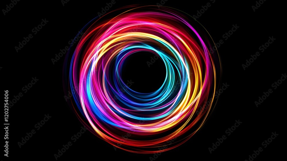 Abstract Rainbow Swirling Light Orb Design Abstract Rainbow Swirling Light Orb Design