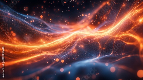 Wallpaper Mural Dynamic Waves of Light and Energy Flowing Through Space Torontodigital.ca