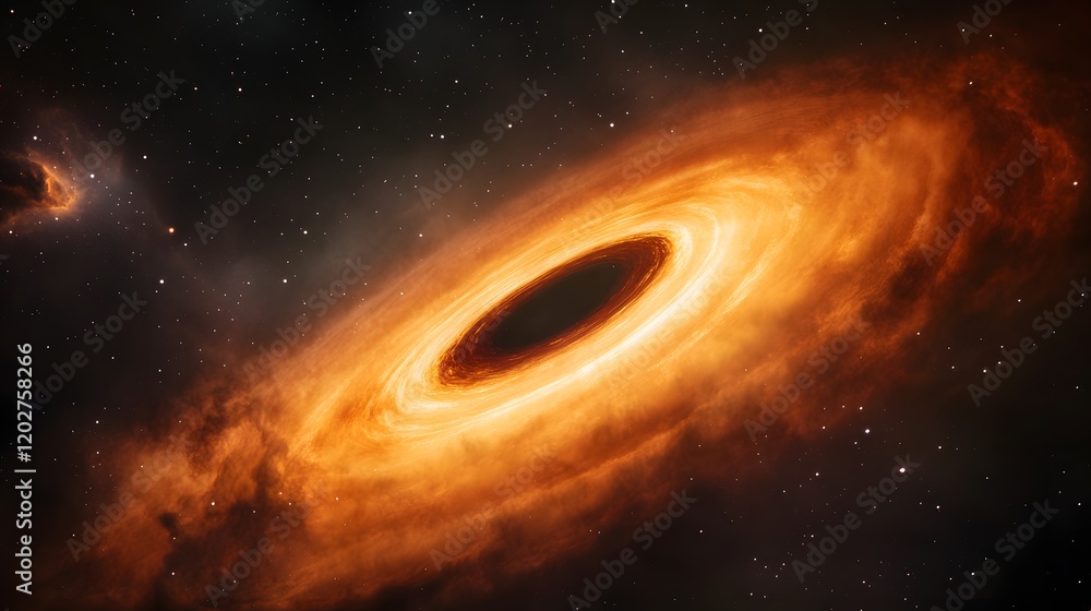 Fiery Accretion Disk Surrounding a Supermassive Black Hole