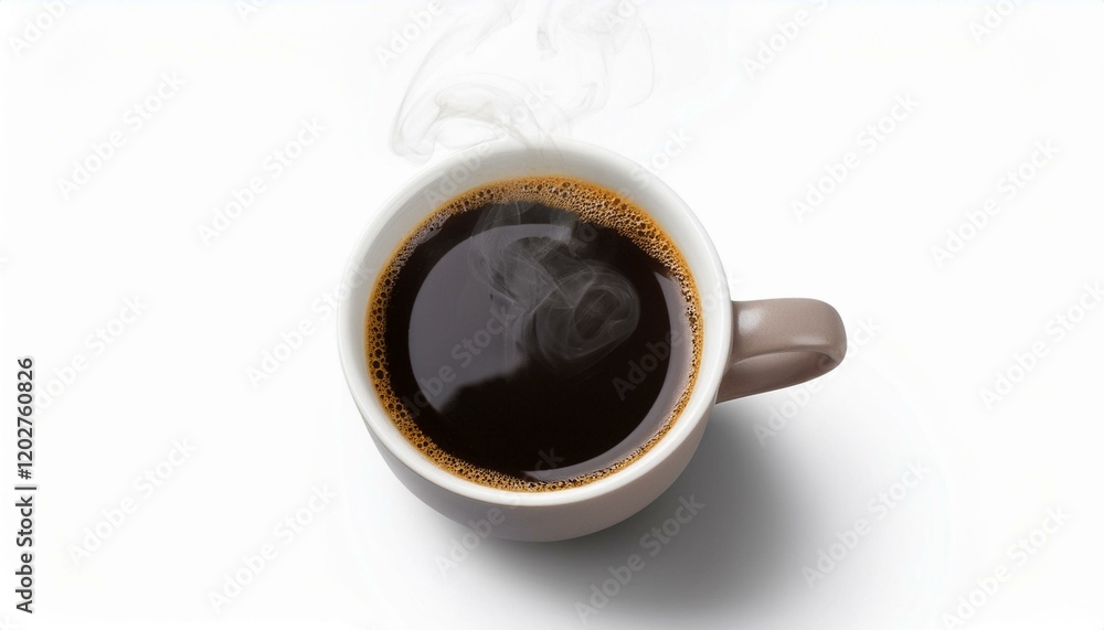 Steaming cup of black coffee. Perfect morning brew. Steaming cup of black coffee. Perfect morning brew.