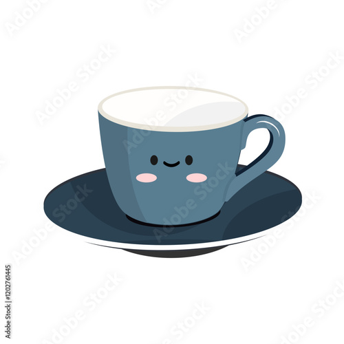 illustration of tea cup vector kawaii