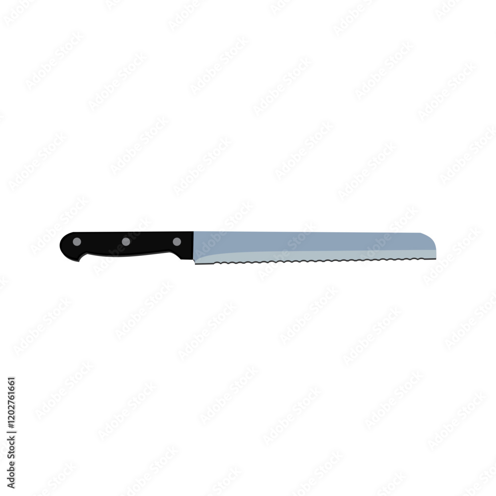 illustration of serrated knife vector illustration of serrated knife vector