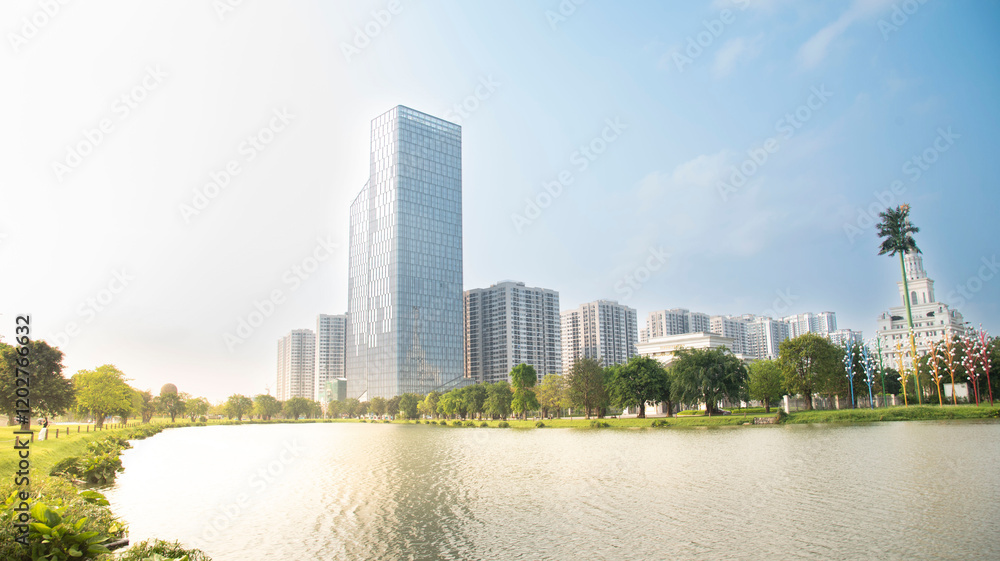 Obraz premium behind the building park