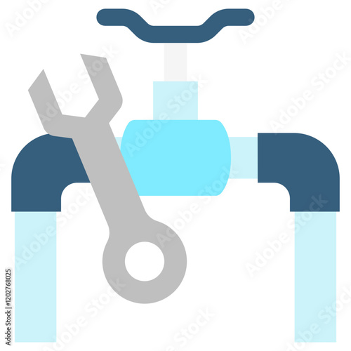 Plumber flat color icon. use for modern concept, print, UI, UX kit, web and app development. Vector EPS 10, related to labor day, industry, worker.