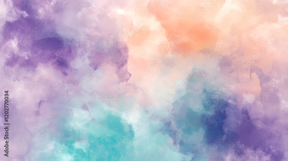 Pastel Watercolor Cloudscape Abstract Art Design Pastel Watercolor Cloudscape Abstract Art Design