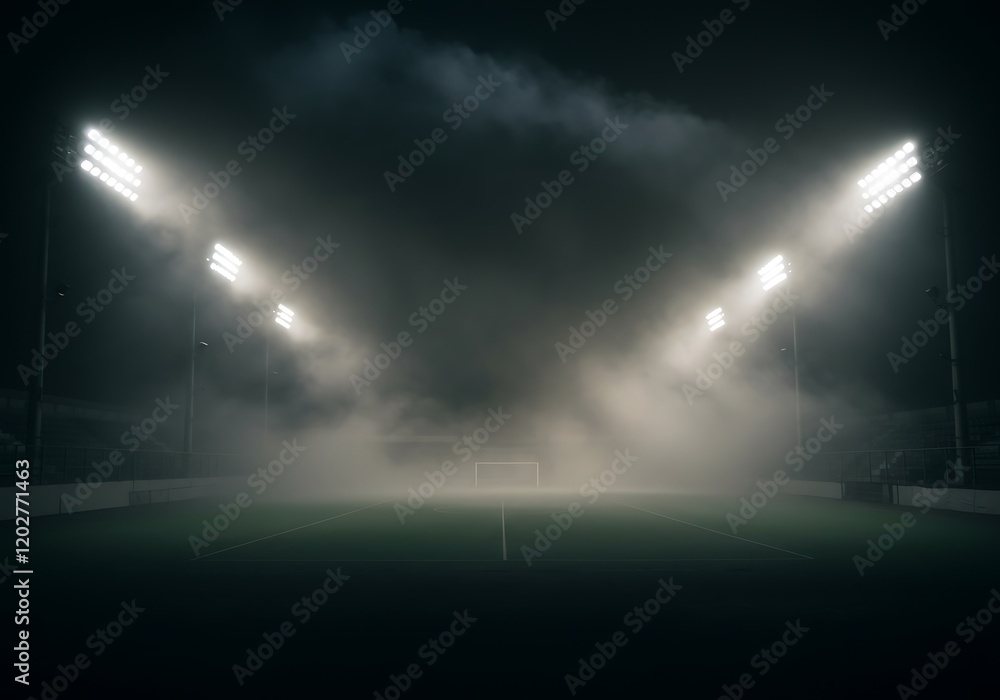 empty stadium lights and smoke empty stadium lights and smoke